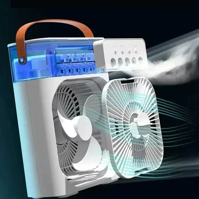 Ventilateur Électrique USB 3 en 1 : Veilleuse LED et Brumisateur d'Eau 3